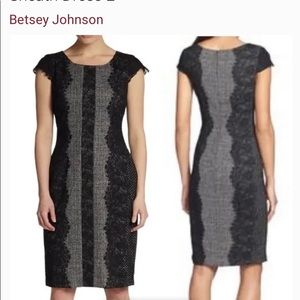 Betsey Johnson tweed and lace dress. Size 4